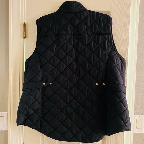 Black Quilted Vest by Crown & Ivy. EUC - Picture 2 of 9